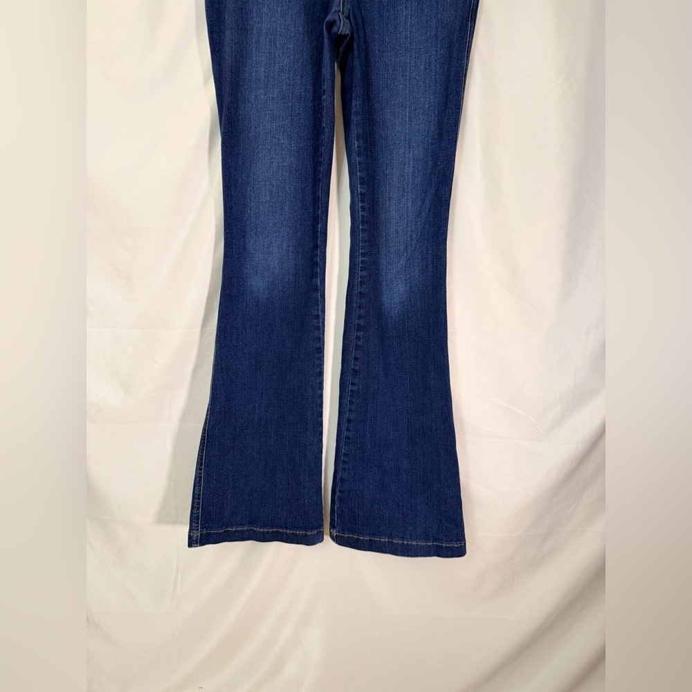 Spanx Pull On Clean Indigo Boot Cut High Rise Denim Trousers Size Medium - Picture 5 of 15